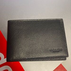COACH new black leather card holder